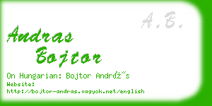 andras bojtor business card